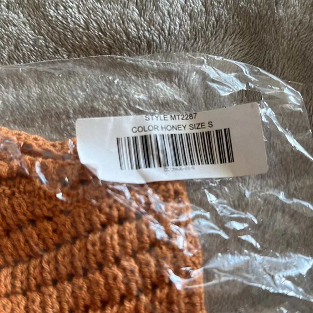 NWT! Lulus Festival Season Yellow Knit One-Shoulder Tie-Strap Sweater Tank - M